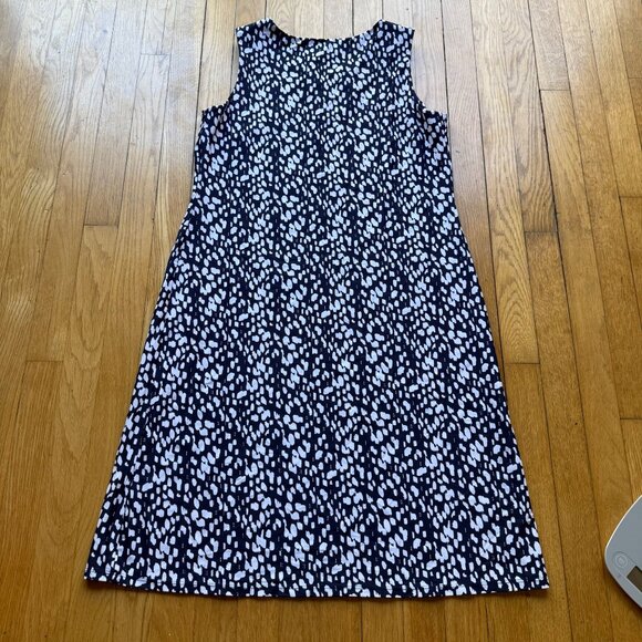 Jude Connally Size M Navy & White Abstract Print Sleeveless Tank Shift Dress - Picture 11 of 11